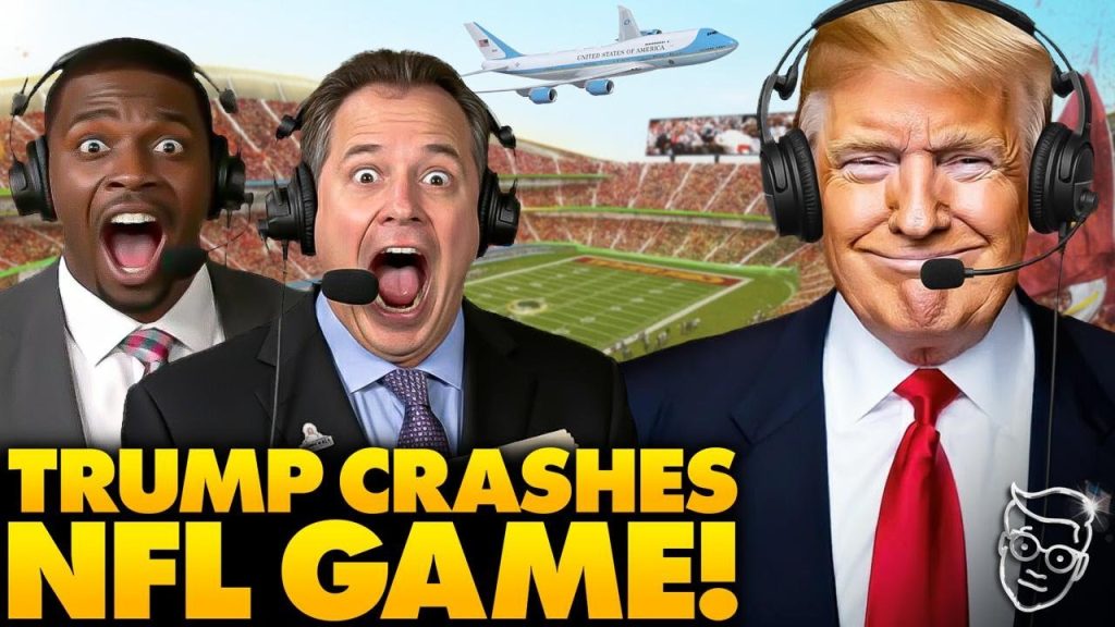 Trump Grabs Mic LIVE At NFL Game, What Happens Next STUNS Internet |  EPIC Air Force Flyover SHOCKS