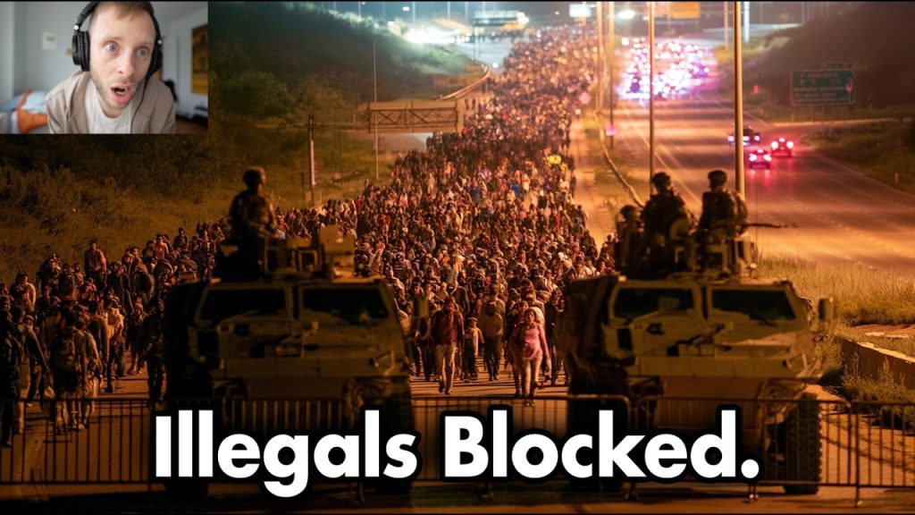“LET US IN” Caravan FLOODS Texas… Then Marines March Invaders BACK TO MEXICO