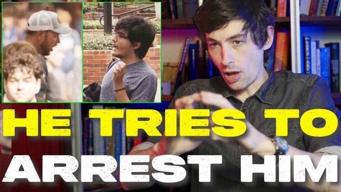 Leftist Student Tries to ARREST Conservative YouTuber for "Illegal Opinions"