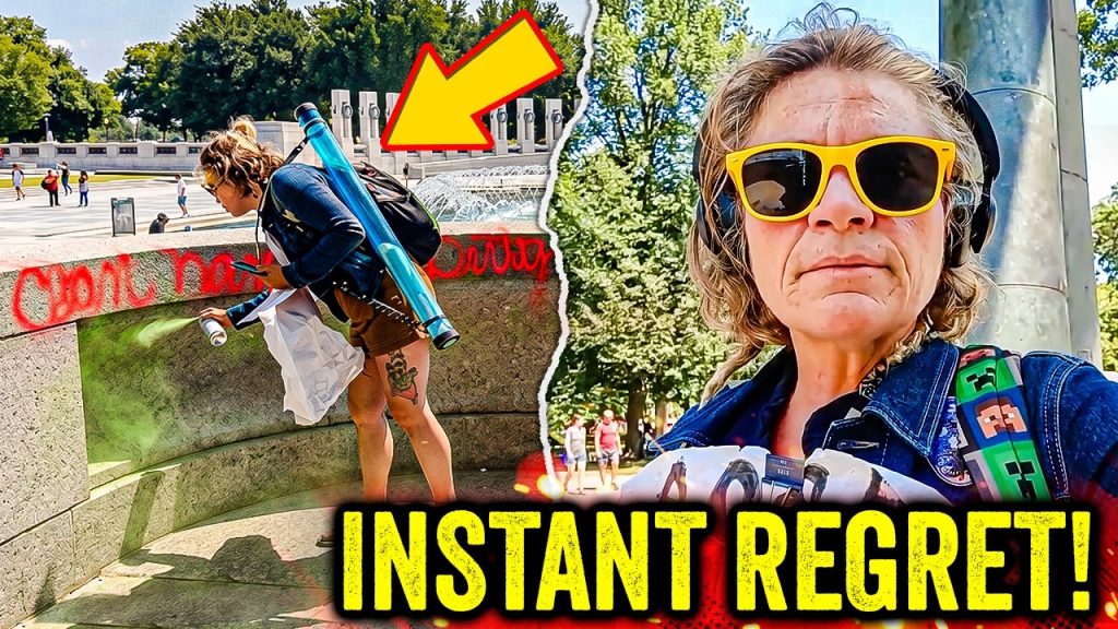 Woke Woman VANDALIZES WWII Memorial in DC, Then THIS HAPPENED…