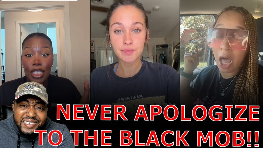 Liberal White Woman Gives GROVELING APOLOGY To RAGING Pro Black Mob After Asking THIS Question!